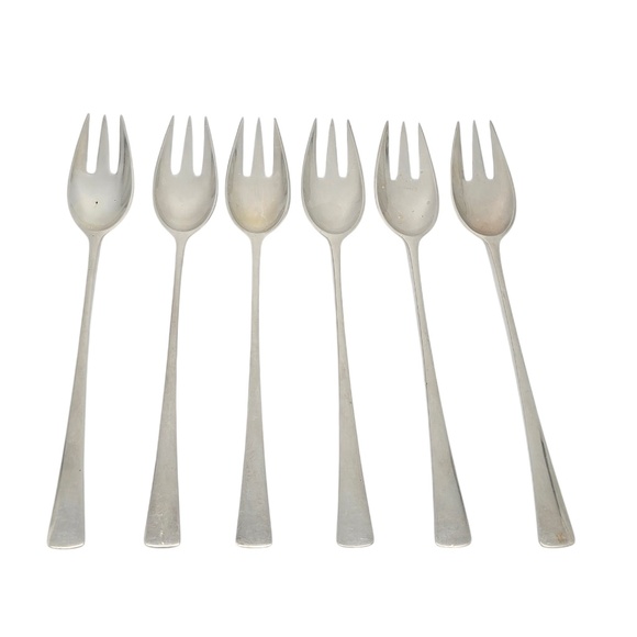 Set of 6 Dansk Denmark Sterling Silver Tjorn Salad Forks #20614 - Picture 1 of 9